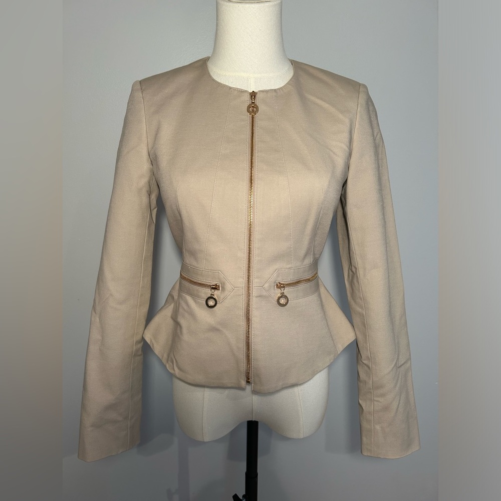 Calvin Klein Blazer, Beige, Petite 2